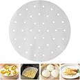 100 Fogli Carta Forno Per Friggitrice Ad Aria – Rotonda 20 Cm, Antiaderente, Fori Per Circolazione Vapore