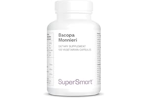 Bacopa Monnieri - Estratto concentrato di foglie di Baccoside (50%) - Contribuisce a migliorare la memoria, la capacità di apprendimento e l'elaborazione delle informazioni - SuperSmart