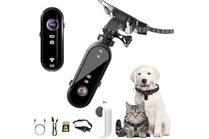 Kocusu Cat Camera Collar HD 1080P,170° Wide Angle Cat Collar Camera with WIFI,Upgrade 360° Rotating with 32GB SD Card, Dog Collar Camera for Cats,Dogs Indoor/Outdoor Video Record