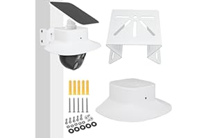 TEKCAM Uchwyt narożny do kamery i ochrona przed deszczem, kompatybilny z Eufy Security SoloCam S340, montaż na ścianie zewnętrznej, montaż narożny, metalowy uchwyt, SoloCam S340, osłona przed słońcem, osłona