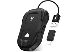 JUMPEAK 2-IN-1 CarPlay Android Auto Wireless Adapter, Konvertieren Wired zu Wireless, 2024 Upgrade EIN-klick Dual-System Umschaltung Wireless CarPlay Adapter/Android Auto Wireless Adapter, Plug-und-Play