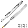 VEVOR Heavy Duty Drawer Slides 2PCS Drawer Slides 30" Locking Drawer Slides 250LBS Capacity Heavy Duty Slides Three Section Full Extension Drawer Slide Cold-Rolled Steel Industrial Drawer Slides