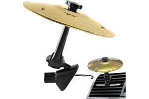 SGQTZDZQ Car Drum Air Vent Car Crash Cymbal Easy Installation And Rugged Compact Musical Instruments Vehicle Accessories (Gold)