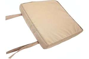 ISTYLE MODE BETTER HOME CHOICE iStyle Mode Waterproof (Set of 4) Chair Cushion Seat Pads Removable Cover Tie On Garden Outdoor Patio - (Pack Of 4) (40x40cm, Mink)