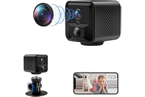 CYI Mini Camara Vigilancia WiFi Interior sin Cable, Mini Camara Espia Oculta Invisible 2K,Camara Oculta Espia Camuflada 150° Spy CAM con Detección de Movimiento PIR Visión Nocturna para Casa, Garaje