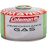Coleman C300 Performance Bombola Gas con Valvola, per Fornelli da Campeggio, Cartuccia Compatta e Richiudibile