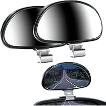 2 Rétroviseurs Angle Mort Conduite Accompagnée, Miroir Convexe Réglable, Universel - Auto