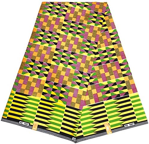 SUPREME WAX Holland KENTE KINTE Original African Print Fabric loincloth 6 YARDS 100% Cotton