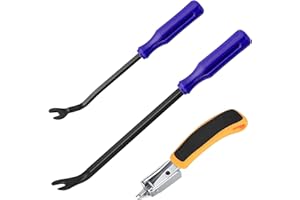 ITYOOS 3 Pezzi Kit Rimozione di Graffette per Tappezzeria con Estrattore Strumenti di Rimozione di Graffette da Tappezzeria Attrezzi Rivetti Clip Pinze Fastener Remover Puller Pinza Tool Kit