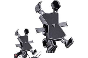CJZZ Porte Telephone Velo，Porte Telephone Moto，Support Telephone Velo，Support De Téléphone Portable pour Guidon De Vélo, Anti-Secousse Réglable à 360 °, Adapté Aux Smartphones De 4,7 à 7,2 Pouces
