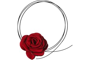 WUISOLQP Vintage Flower Necklaces Flower Choker Rose Vintage Choker Necklace Gothic Rose Choker Adjustable Camellia Floral Neckband for Women Girls Bride Wedding Party Birthday Jewelry Accessories