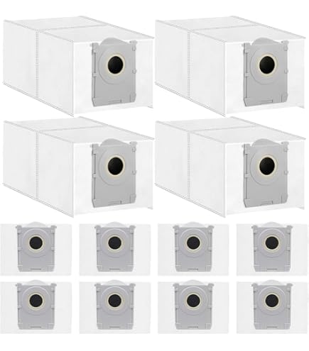 12 Sacs à Poussière T50 - 2,5L - Compatibles Ecovacs X8/X9/T50/T80/T30C Pro Omni - Filtration Charbon Actif