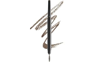 NYX Professional Makeup Crayon à Sourcils Precision Brow, Double-Embout avec Crayon Plat et Goupillon, Teinte : Ash Brown (04)