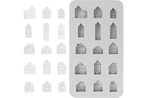 MONCAP Stampi In Silicone Per Villaggio Di Natale Stampo in Silicone 3D per Natale Bianco Casetta Natale Bianco Casetta Natale Stampi In Resina A Forma Di Casa per Colata per Sapone Candela Resina