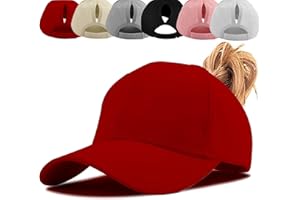 BAYNETIN Queue de Cheval Casquette de Baseball, Coton Respirante Ajustable Légère Anti-Soleil, Unisexe Couleur Vintage Messy Casquette Cross Hat