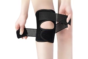 ANAMPION Kniebandage für Damen und Männer, Verstellbare Knieschützer mit Klettverschluss und Patellaöffnung, Orthopädische Kniebandage für Training, Laufen, Gewichtheben, ACL MCL Meniscal Tear