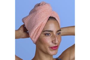 ‎UB-STORE Luxuriöses rosa Mikrofaser Haarturban - Ultra saugfähiges, schnell trocknendes und weiches Kopftuch - für alle Frauen und alle Haartypen, zum Trocknen von lockigem, nassem, langem und dickem Haar