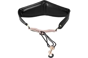 Les-Theresa Saxophon-Halsgurt Sax PU-Leder Sax-Schultergurt für Sopran-Tenor-Alt-Saxophon