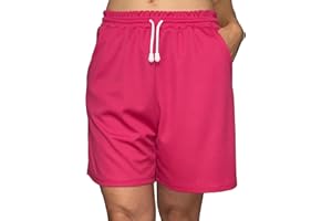 C K CRISKAT Pantalones Cortos Mujer Verano Deportivo Cintura Alta Elástica Cordón Shorts Holgados de Pierna Ancha Verano