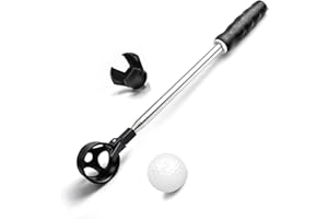 prowithlin Retriever de Balle de Golf Télescopique en Acier Inoxydable pour l'eau avec Outil de Saisie de Putter de Balle de Golf, Accessoires de Golf Cadeau de Golf pour Hommes