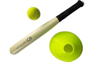 Optimum Rounders Bat & Set – Lightweight Wooden Bat or Full Kit with Ball, Base & Carry Bag – Ideal for PE, School, Garden & Outdoor Games