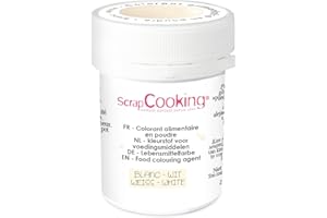 Scrapcooking Colorant Artificiel en Poudre Blanc 5 g, 4046, 5.50 x 4 x 4