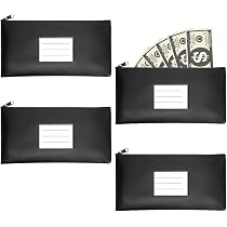 Lot De 12 Pochettes De Dépôt En PVC - 24x18 Cm, Fermeture éclair, étanches - Pour Billets, Documents, Cosmétiques