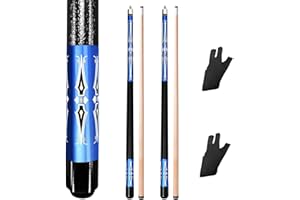 RAYNA GAMES Pool Queue, Billard Queue Satz 2, Pool Queues Pool 58" Queue Stöcke,Billardqueue mit Edelstahl Gelenk Erwachsene Kanadischer Ahornholz Pool Cues für Billiard Cue für Billard Enthusiasten