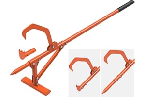 BeneLabel Log Lifter, Timberjack Cant Hook Heavy Duty Roller Tool Forestry Wood Jack 3in1 Handled Firewood Peavey Multitool for Grabbing Moving and Clamping with Non-Slip Handle, 132-147cm