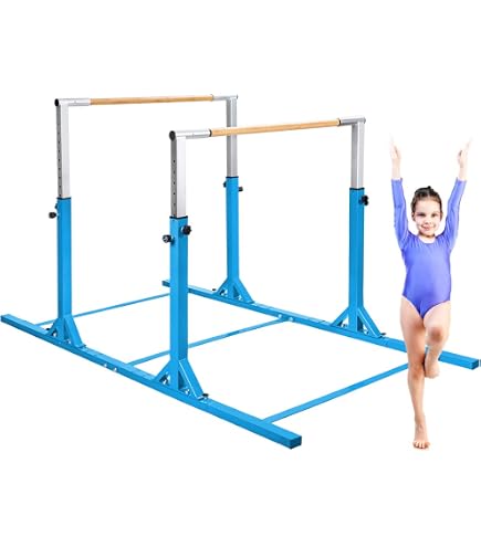 PEDIGO Barre de gymnastique horizontale réglable pour enfants - En bois de hêtre massif - Rose - 137 x 130 x 90 cm (L x l x H