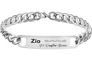 LUODAN Bracciale Papà Ti Voglio Bene Regalo Per Papà Regalo per la Festa del Papà Bracciale Regalo di Compleanno per Uomo il mio Miglior Papa regalo zio nonno Fratello padrino