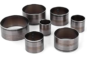 Annadue Perforadora de Cuero de 7 Piezas, 20 mm, 25 mm, 30 mm, 35 mm, 40 mm, 45 mm, 50 mm Juego de Troqueles de punzonado de Corte Redondo, para Tratamiento de Cuero