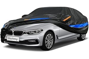 Holthly Bâche Voiture Extérieur, Housse Protection Voiture 100% Étanche Anti UV Soleil Anti Rayure, Bâche pour Audi A8, Mercedes S Class, BMW Serie 7, Porsche Panamera,etc. 3XXL