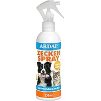 ARDAP Zeckenspray 250ml zur Anwendung am Tier - Bis zu 4 Wochen zuverlässiger, natürlicher & langanhaltender Schutz vor Zecke