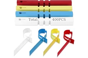 Yimomoyi Etiquetas Plantas, 400 Piezas Marcadores Arboles Plástico, Etiqueta Jardinería Impermeables, Marcadores Reutilizables Plantas para Viveros Semillas Huerto, 4 Colores