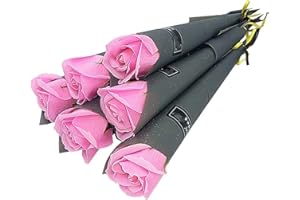 Micvtve 10 Pezzi Singola Rosa Simulazione Fiore di Sapone Rosa Coreano Regalo di San- Rose di Sapone Singolo Fiore di Sapone Artificiale 2