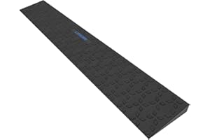 LIEKUMM Rampa de goma para umbral de puerta de 2,5 cm de altura, antideslizante con patrón de estrella polar, 650 kg de capacidad de carga, rampa para silla de ruedas para puertas, escalones