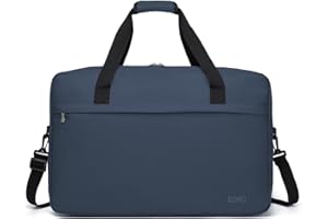 Kono Holdall Bagaż kabinowy, torba podręczna pod siedzenie, torba lotnicza z paskiem na ramię, granatowy, L(55x35x25cm)