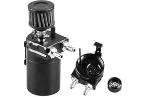Weigudoc Serbatoio per Auto in Alluminio, Contenitore per Olio da 300 ml, Contenitore per Olio Motore, Serbatoio dell'olio separatore Motore con sfiato Filtro Aria e Accessori per Tubi Flessibili