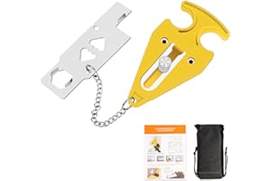 SANDIYAGO Portable Door Lock Travel Lock with Storage Bag Prevents Unauthorized Access Anti-Theft Safety and Privacy Air BNB Lock for Home Hotel Apartment