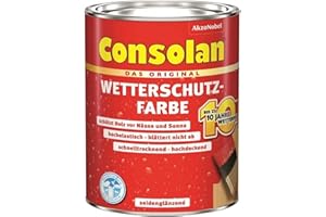 Consolan Profi Wetterschutzfarbe Holzschutz außen 2,5 Liter Ral 7016 Anthrazitgrau