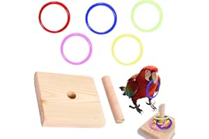 HJDJBD Vogel-Intelligence-Trainings-Spielzeug Aus Holz,Wellensittich Spielzeug,Vogelspielzeug,Buntes Stapelring,Spielplatz Blöcke,Drehspielzeug,für Wellensittiche Und Anderen Ziervögeln Zu Wecken.