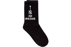 60 Second Makeover Limited 18 and Awesome Black Calf Socks Birthday Socks 18th Birthday