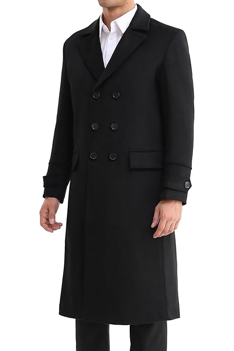 Trench Coat Men Seibertron Men's Woolen Coat US Navy Type 80% Wool
