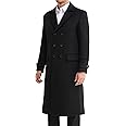 KASTWAVE Mens Trench, Men's Luxury Full Length Trench Coat Long Wool Overcoat Winter Windbreaker, Winter Trench Coat