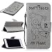 Produktbild Chreey Apple Iphone 7 Plus (5.5 Zoll) Hülle Cover Case Leder Muster Flip Etui ,Kreditkartenslot, Sie können Ihr Telefon Shell schützen (DON'T TOUCH MY PHONE)