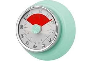 EYELEAF Visueller Küchentimer 60 Min – Eieruhr & Pomodoro Timer – Mechanischer Wecker für Kinder & Erwachsene – Magnetisch – Ideal für Klassenzimmer, Büro, Küche – Lernuhr Kinder & Autismus Hilfsmittel