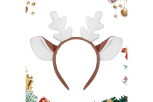 PEOVLVN 1 Stück Weihnachts Stirnband,Geweih Stirnband,Weihnachten Haarreifen Antler Headband für Damen Kinder,Reh Kostüm Kopfschmuck Haarreifen Fasching Mottoparty Cosplay Halloween