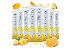 Electrolytes Powder - Hydration Sachets Packed with Vitamins - Zero Sugar Rehydration Sachet with No Artificial Sweeteners & Preservatives by ViDrate - Tropical Small Pack, 8 Electrolytes Sachets