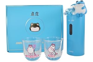GPEL Jinro Soju Dispenser with 2pcs of Soju Glasses, Automatic Drink Dispenser, Touchless, Classic Soju Brand Merch, Korean Soju, Funny Gifts, Silicone Tube 2 Sizes, C-Type Charging [Official License]